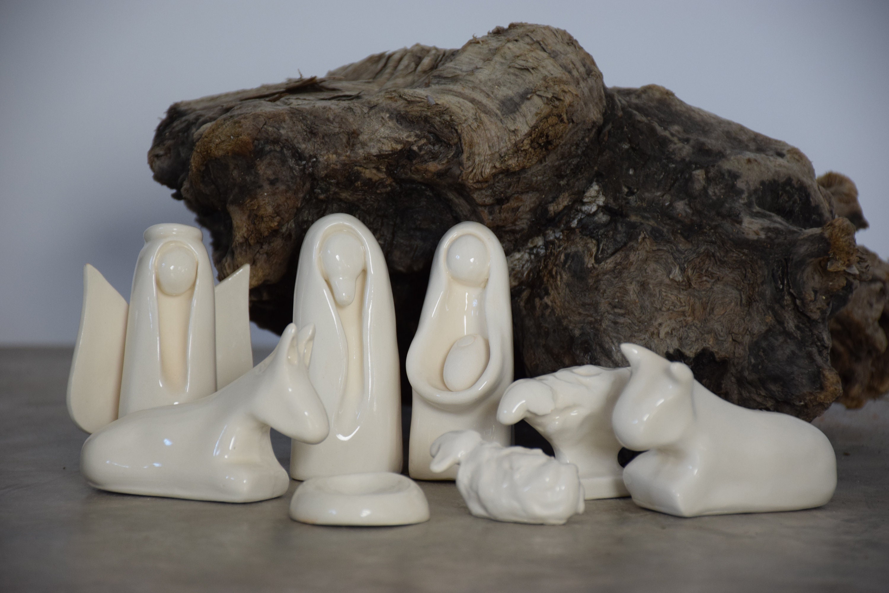 Modern Ceramic Christmas Crib Characters Etsy