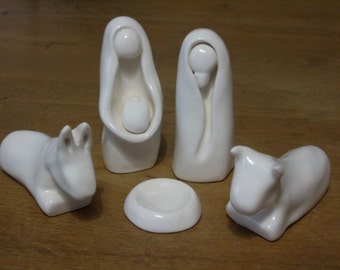 Modern ceramic nativity