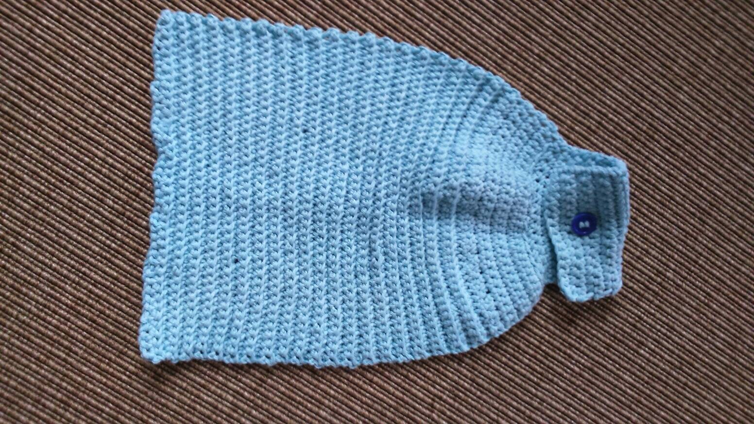 Magnifique Essuie Mains Bleu Crochet Mains
