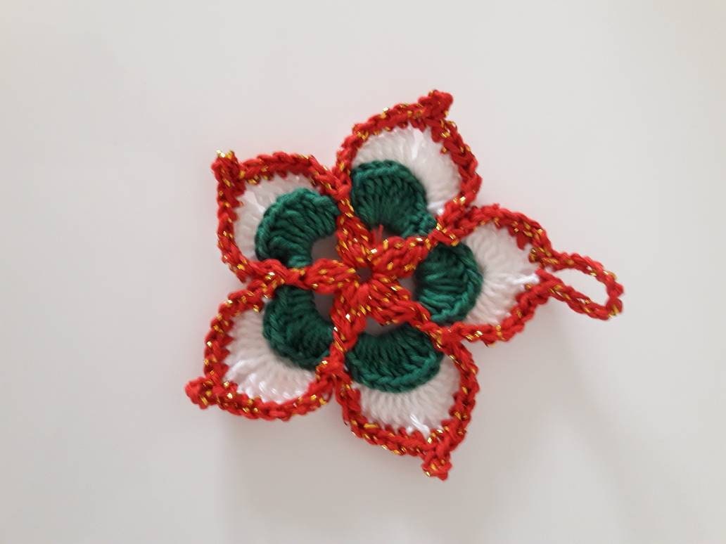 Magnifique Décoration de Noël, Fleur Noël Rouge