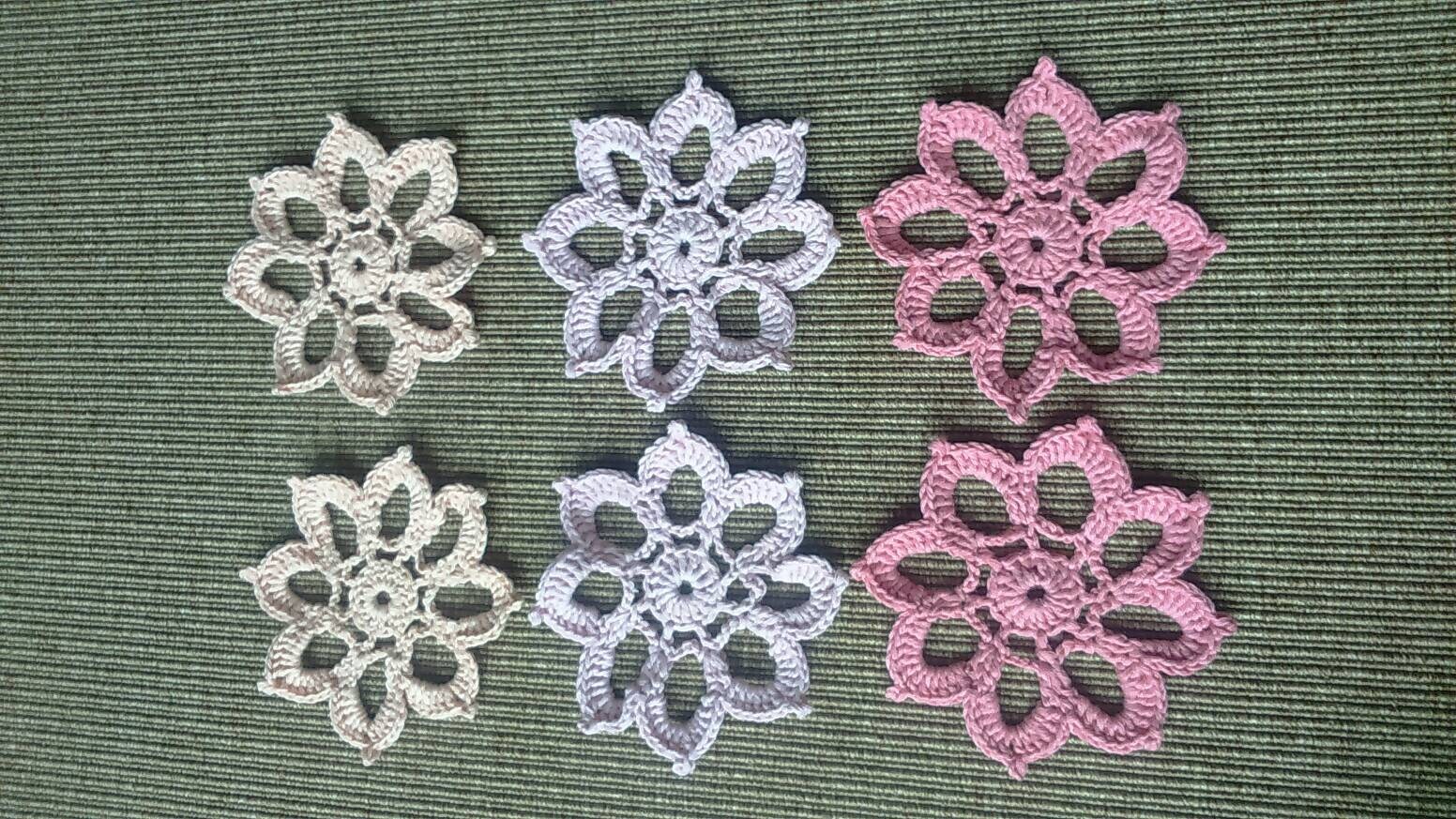 Magnifique Lot de Six Sous Verre Thème Fleurs 3