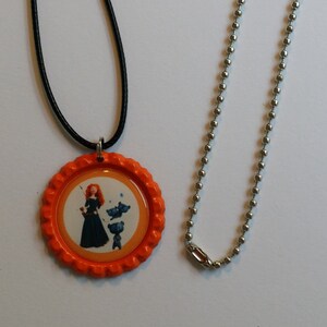 1 Disney Princess Merida themed Finished Bottle Cap Necklace