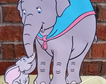 Disney Dumbo Centerpiece - 1 Foot Tall with Wooden Base
