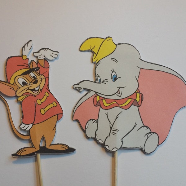 Set of 12 Disney Dumbo themed Cupcake Toppers