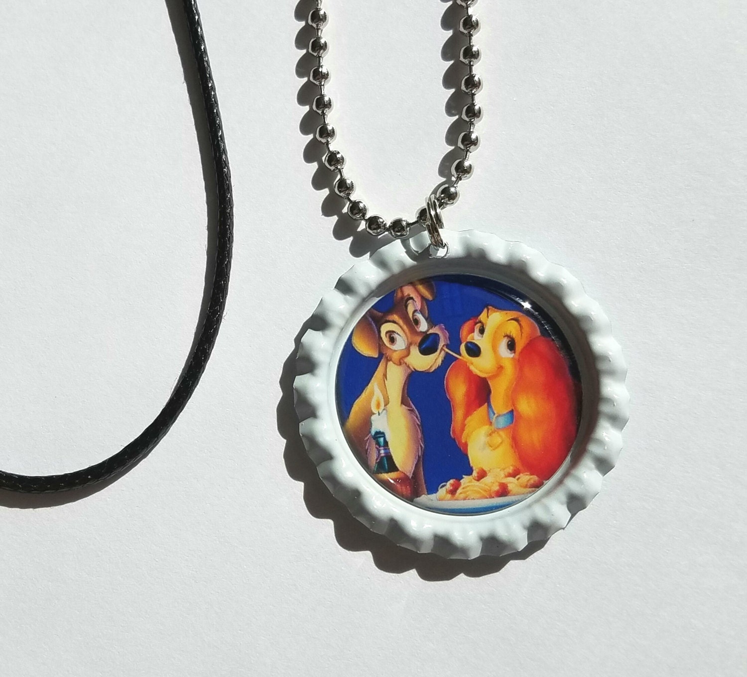 Disney Lady and the Tramp Bottle Cap Necklace
