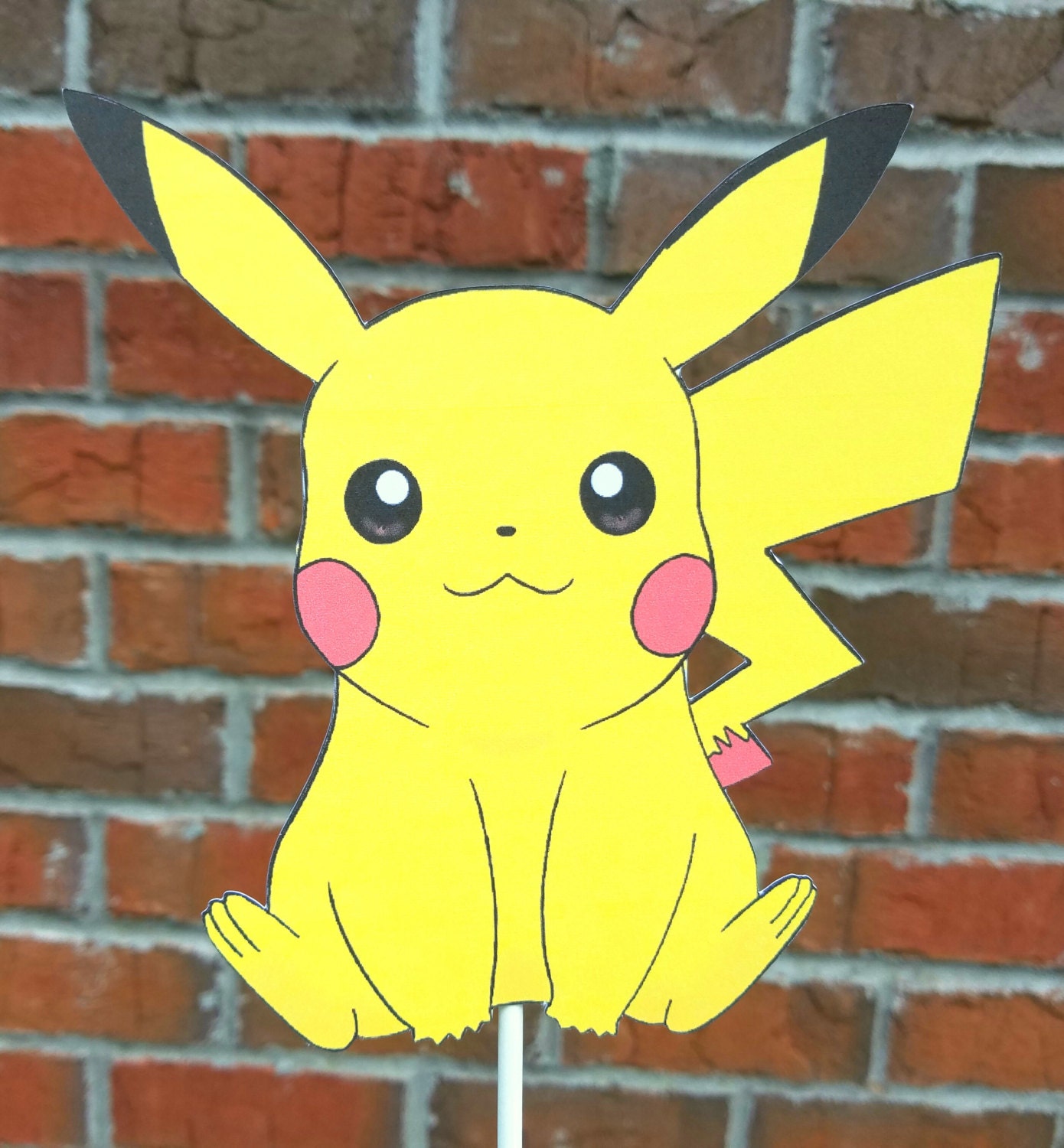 1 Pokemon Pikachu Themed Cake Topper or Centerpiece Pick Etsy