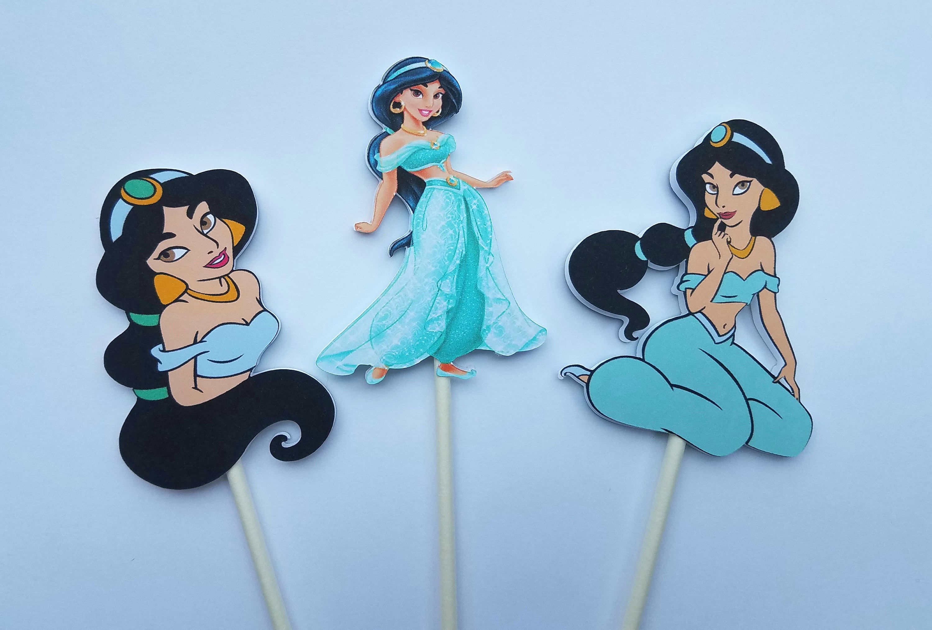 Princess Jasmine Theme Cake Topper Etsy