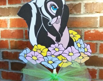 1 Disney Bambi Themed Cake Topper or Centerpiece Pick - Flower