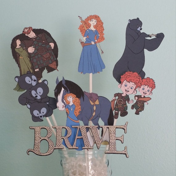 Disney Brave Themed Centerpiece Set of 7 Picks - Disney Princess 