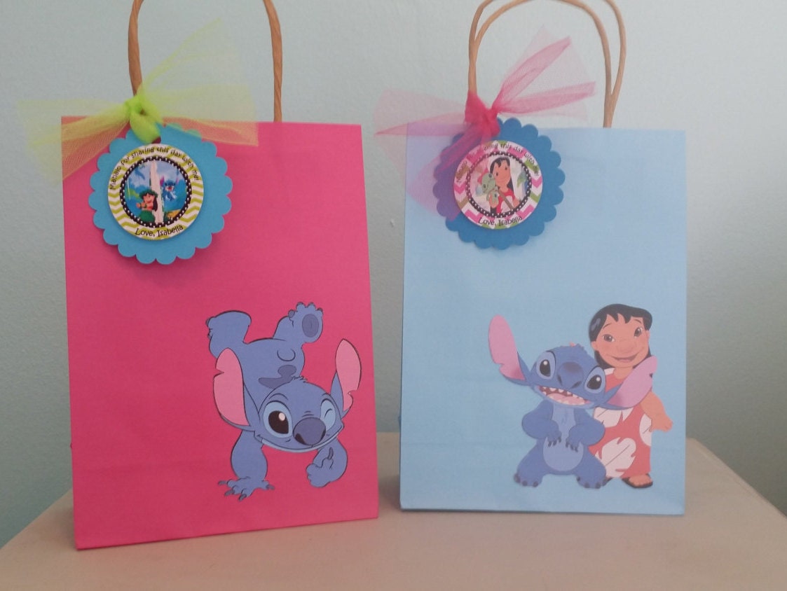 Set de 6 o 12 bolsas de regalos para fiestas de cumpleaños Disney