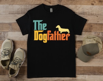 The Dogfather Dachshund Unisex  Shirt - Free Shipping