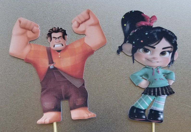 Set of 12 Disney Wreck It Ralph Cupcake Toppers Ralph Breaks - Etsy