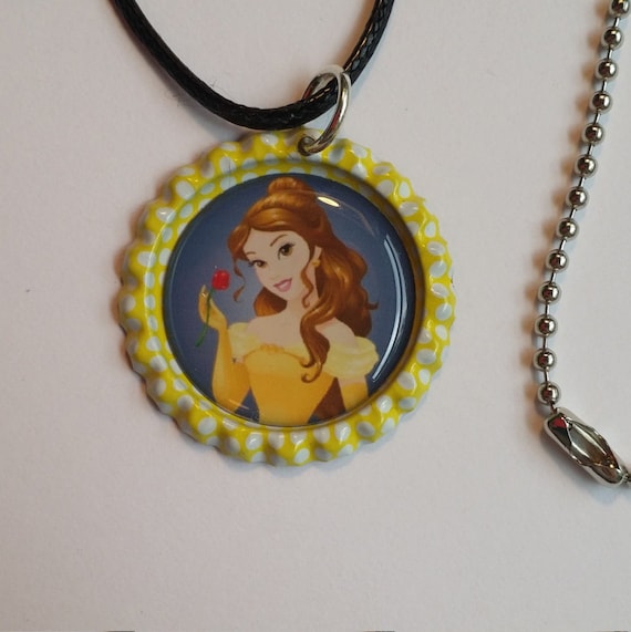 Buy Disney Couture Kingdom White Gold-Plated Beauty & The Beast Belle  Outline Character Necklace Online at desertcartINDIA