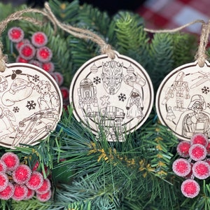 Set of 3 Star Wars Christmas Ornament Set - Free Shipping