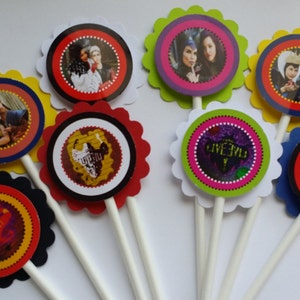 Set of 12 Disney Descendants Cupcake Toppers