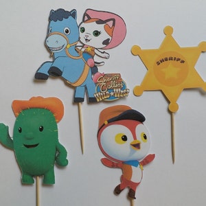 Set of 12 Disney Junior Sheriff Callie Themed Cupcake Toppers