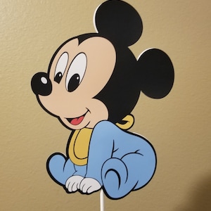 1 Disney Baby Mickey Cake Topper or Centerpiece Pick