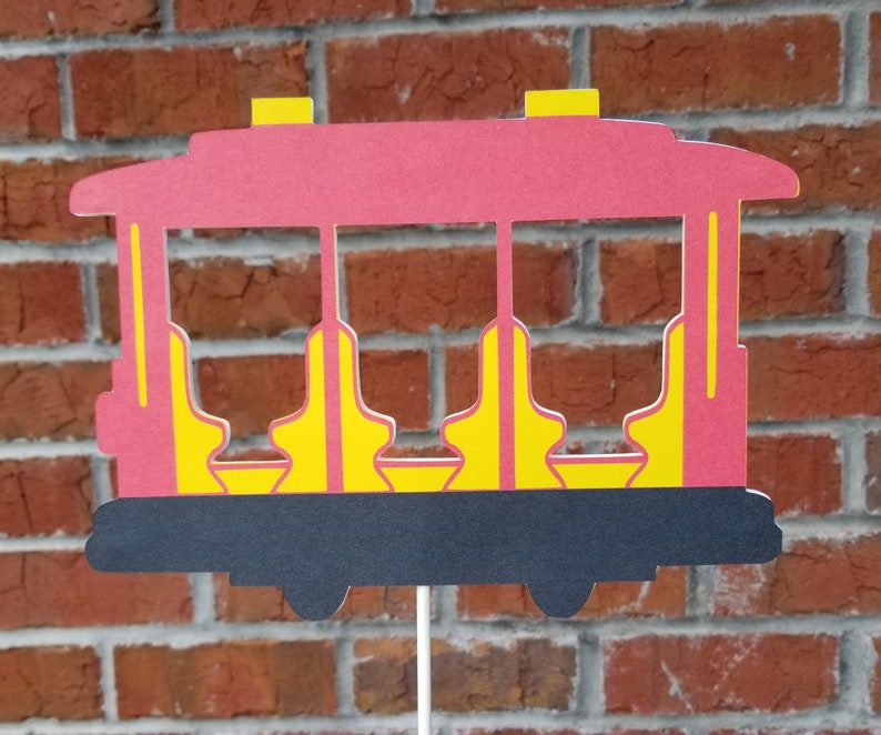 1 Daniel Tiger Trolley Cake Topper or Centerpiece Pick