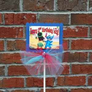 Lilo & Stitch themed Cake Topper or Centerpiece Pick