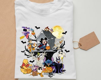 Disney Mixed Character Halloween Shirt