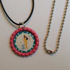 1 Disney Princess Pocahontas Themed Finished Bottle Cap Necklace - Etsy