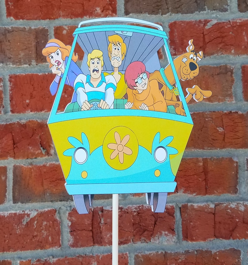 1 Scooby Gang Themed Cake Topper or Centerpiece Pick