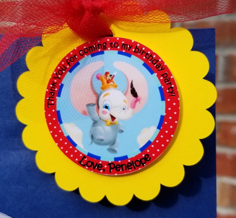 Set of 12 Disney Dumbo Thank You Favor Tags | Etsy
