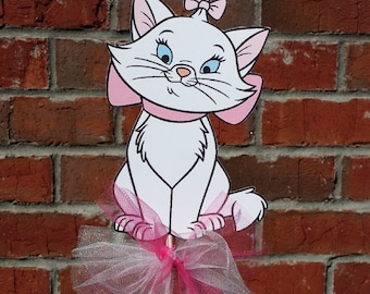 1 Disney Aristocats Marie themed Cake Topper or Centerpiece Pick