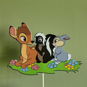 1 Bambi and Friends Cake Topper or Centerpiece Stick - Etsy