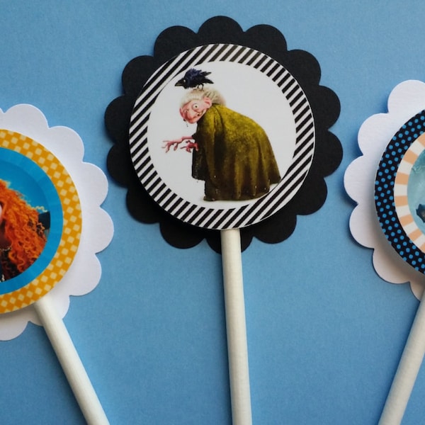 Set of 12 Disney Brave Princess Merida Cupcake Toppers