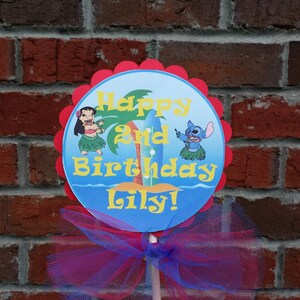 Lilo & Stitch themed Cake Topper or Centerpiece Pick