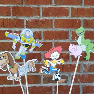 Disney Toy Story Set of 4 Cake Toppers or Centerpiece Picks