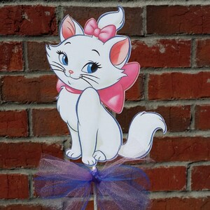 1 Disney Aristocats Marie themed Cake Topper or Centerpiece Pick