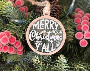 1 Adorno de Navidad de acrílico / madera de dos toneladas - Envío Gratis