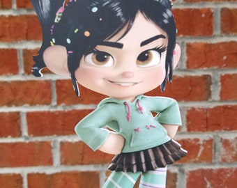 1 Disney Vanellope Cake Topper or Centerpiece Pick - Wreck It Ralph