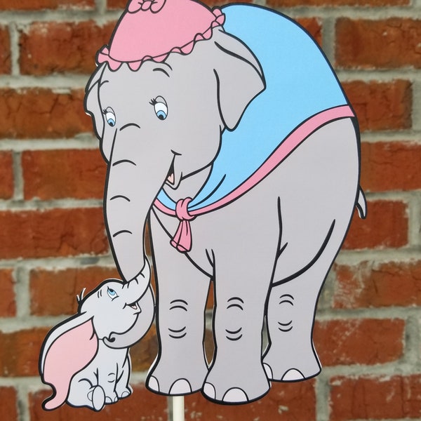 1 Disney Dumbo & Mom Themed Cake Topper or Centerpiece Pick