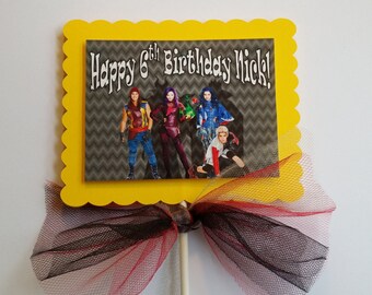 Disney Descendants themed Cake Topper or Centerpiece Pick