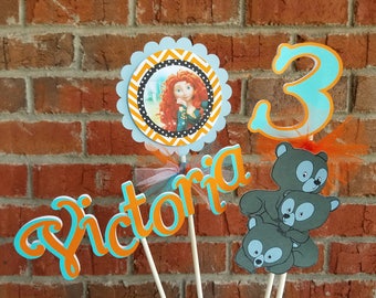 Disney Brave Themed Centerpiece Set or Cake Topper Set - Merida