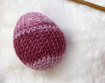 Huevo de Pascua de ganchillo con aspecto de tejido, búsqueda de huevos de Pascua, decoración del hogar de Pascua, decoraciones de Pascua, huevos amigurumi, adornos de huevos de Pascua, Pascua hecha a mano
