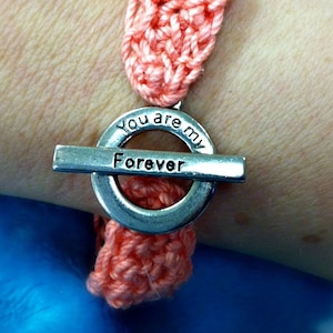 Forever Bracelet Pattern, Crochet Bracelet Pattern, Easy Crochet Bracelet, PDF Pattern, *Instant Download*