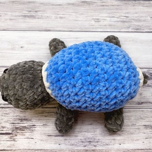 Turtle with Removable Shell Crochet Pattern, Turtle Plushie, Turtle Stuffed Toy, Crochet Pattern PDF, Stuffed Animal, Crochet Sea Turtle