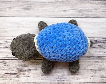 Tortue avec coquillages amovibles au crochet, peluche tortue, peluche tortue, patron PDF au crochet, peluche, tortue de mer au crochet