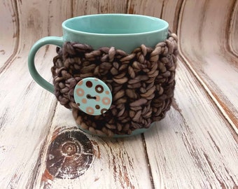 Super Bulky Crochet Mug Cozy Pattern, Coffee Cup Cozy, Crochet Pattern, Instant Download, Drink Cozy, Iced Coffee Cozy, Coffee Cup Sleeve