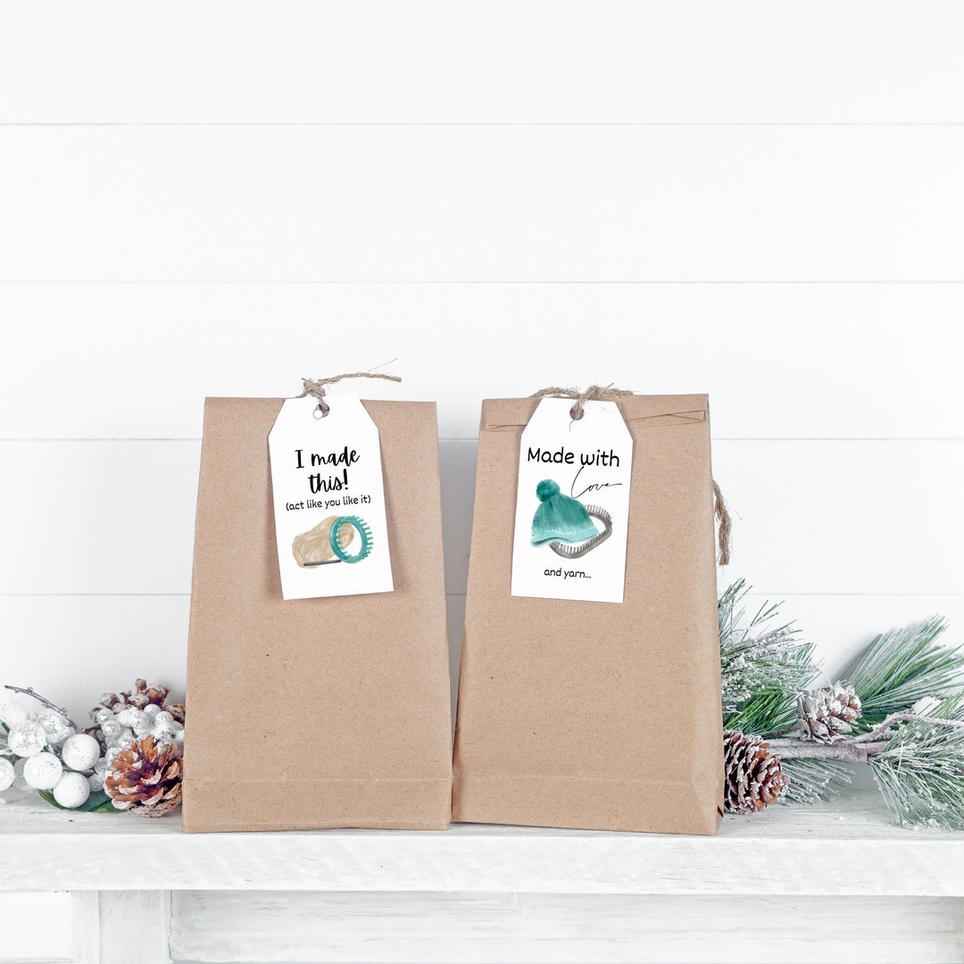 PRINTABLE Gift Tags 3PC, Funny Loom Knitting Gift Tags, Tags for ...