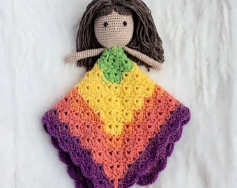 Crochet Doll Lovey Pattern, Lovey Blanket, Baby Shower Gift, Handmade Baby Gift, Baby Crocheted Gift, Crochet Pattern, Lovey Pattern