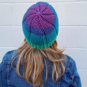 Self Striping Crochet Beanie Pattern, Striped Beanie, Adult Beanie Pattern, Self Striping Hat, dk Beanie Pattern, Crochet Hat Pattern