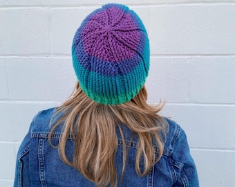 Modello per berretto all'uncinetto a righe, berretto a righe, modello per berretto per adulti, cappello a righe, modello per berretto dk, modello per cappello all'uncinetto