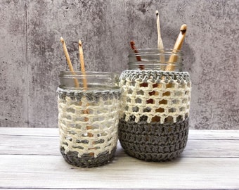 Crochet Jar Covers Pattern, Jar Lid Covers, Mason Jar Cozy, Jam Jar Covers, Glass Jar Cozy, Crochet Home Decor, Jar Covers Pattern