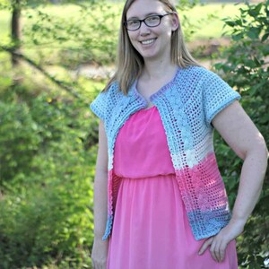 Filet Cabled Cardigan, Top Down Crochet Cardigan Pattern, Seamless Crochet Cardigan Pattern, *Instant Download PDF Pattern*