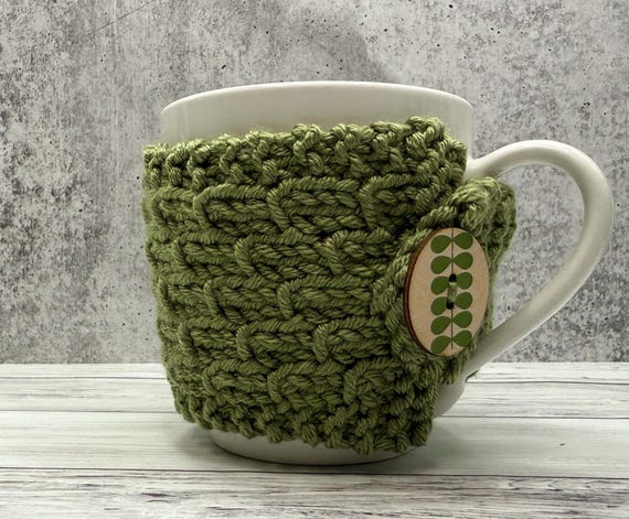 VIDEO Tutorial, Quick Knit Coffee Cozy Pattern, Mug Cozy Knitting